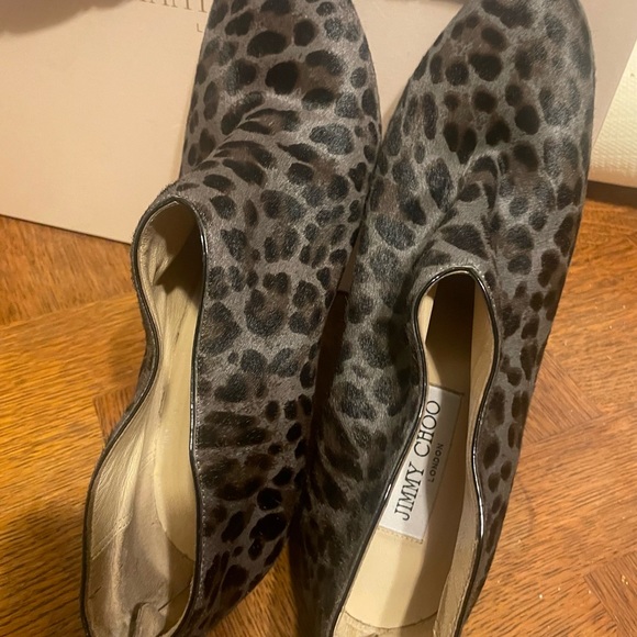 Jimmy Choo leopard print pony smoke/black size 39.5 (9.5) - Picture 16 of 16